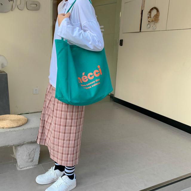 ロゴキャンバストートバッグ カラーバッグ 送料無料 即日発送-9