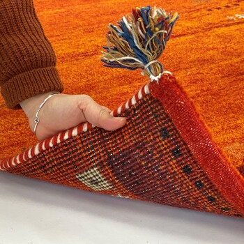 ラグ お部屋が明るくなるインドギャッベ 190×240 ラグ SUNSET 送料無料-9