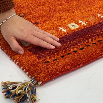 ラグ お部屋が明るくなるインドギャッベ 190×240 ラグ SUNSET 送料無料-8