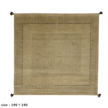 ラグ お部屋が明るくなるインドギャッベ 190×240 ラグ DESERT 送料無料-3