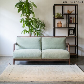 ラグ お部屋が明るくなるインドギャッベ 190×240 ラグ DESERT 送料無料-6