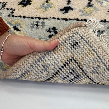 ラグ 190×240 お部屋が明るくなる天然素材のトライバル風ラグ FLOWER 送料無料-14