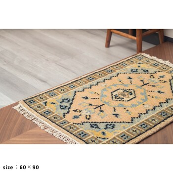 ラグ 190×240 お部屋が明るくなる天然素材のトライバル風ラグ FLOWER 送料無料-6