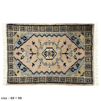 ラグ 190×240 お部屋が明るくなる天然素材のトライバル風ラグ FLOWER 送料無料-7