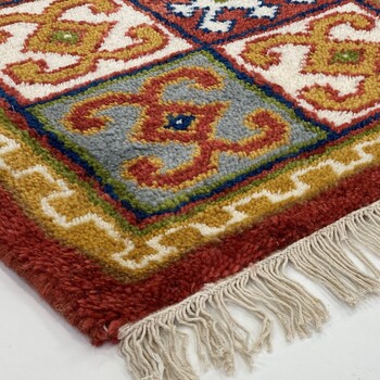 ラグ 90×130 お部屋が明るくなる天然素材のトライバル風ラグ FLAG 送料無料-8