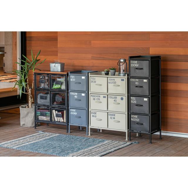 6杯引出チェスト SFC 無骨でかっこいいスチールチェスト ienowa 送料無料-4