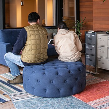 直径100cm帆布生地のゆったりスツール ienowa スツール ボヤージュ 送料無料-2