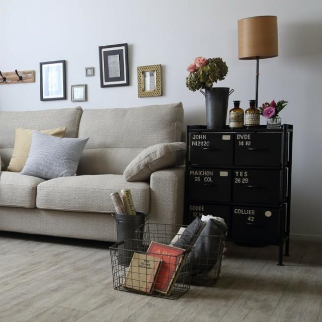 使うと雰囲気の良くなるスチールチェスト ienowa 6杯引出チェスト MSG BK 送料無料-2