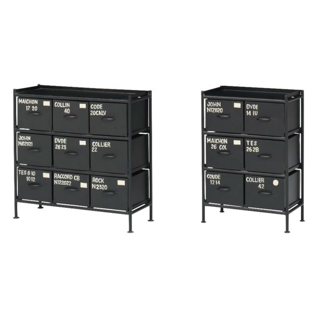 使うと雰囲気の良くなるスチールチェスト ienowa 6杯引出チェスト MSG BK 送料無料-5