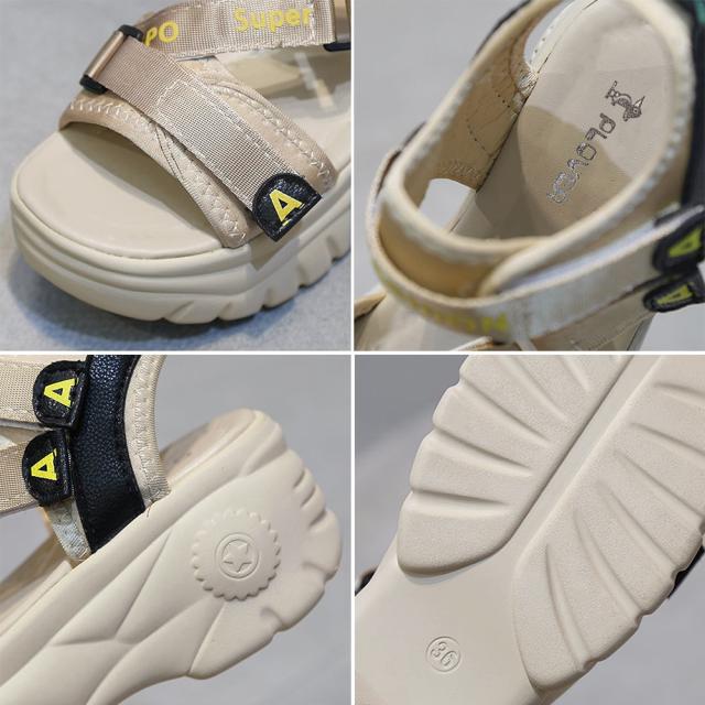 厚底スポーツサンダル ベルクロサンダル夏 送料無料 即日発送-3