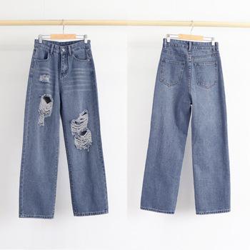 ダメージデニムパンツ クラッシュジーンズ SK19406538-2699 送料無料 即日発送-2