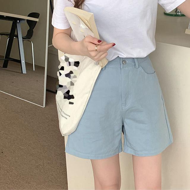 ハイウエスト カラーショートパンツ 送料無料 即日発送-9