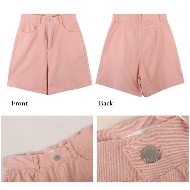 ハイウエスト カラーショートパンツ 送料無料 即日発送-2