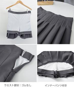 ボックスプリーツスカート ミニスカート黒 送料無料 即日発送-9