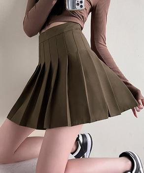 ボックスプリーツスカート ミニスカート黒 送料無料 即日発送-6