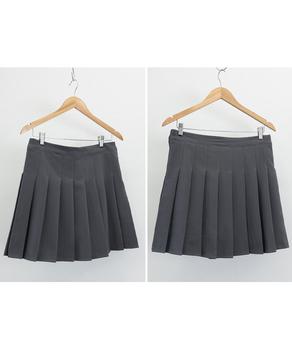ボックスプリーツスカート ミニスカート黒 送料無料 即日発送-8