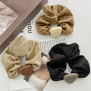 シュシュ サテン ヘアゴム 送料無料 即日発送-0