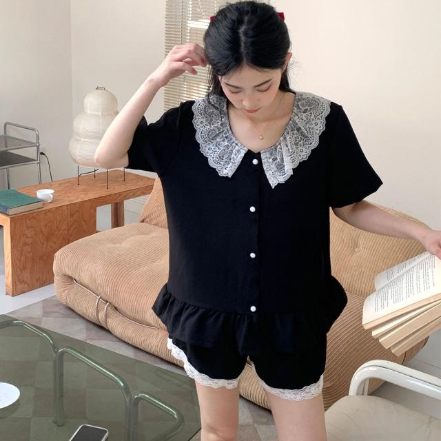 部屋着 上下半袖パジャマ 春夏秋 送料無料 即日発送-4