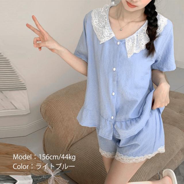 部屋着 上下半袖パジャマ 春夏秋 送料無料 即日発送-6