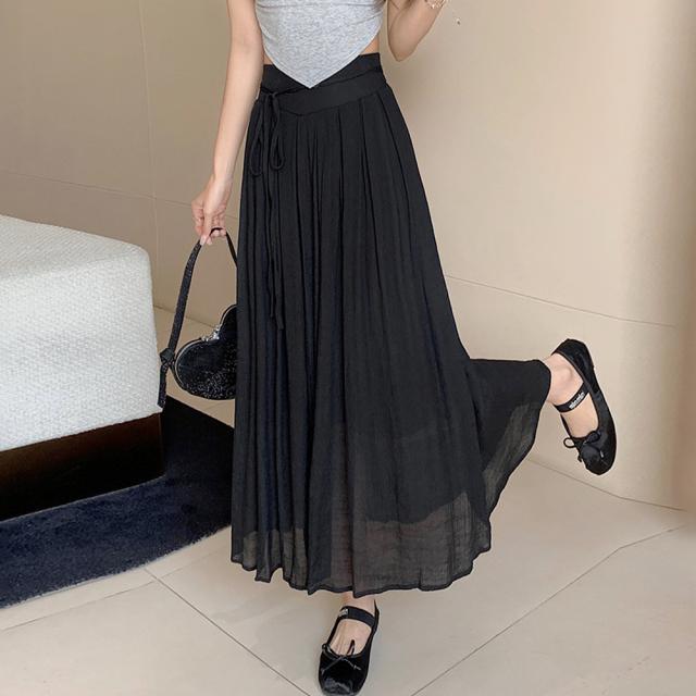 とろみパンツ レディース 綿麻スカンツ夏 送料無料 即日発送-5