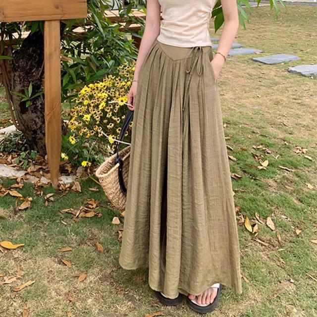 とろみパンツ レディース 綿麻スカンツ夏 送料無料 即日発送-8