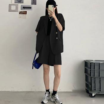 半袖ジャケット ショートパンツ セット夏 送料無料 即日発送-3