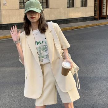 半袖ジャケット ショートパンツ セット夏 送料無料 即日発送-4