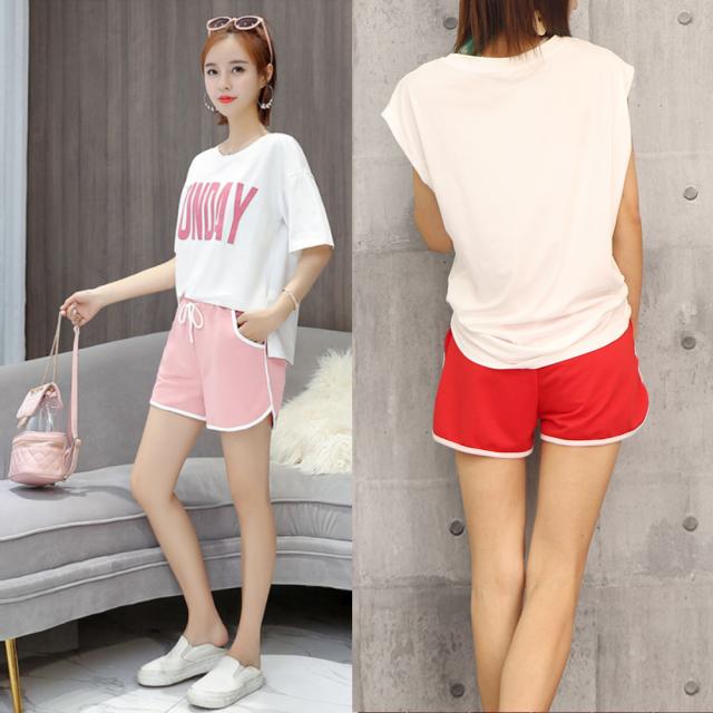 パイピング ショートパンツ 部屋着 送料無料 即日発送-9