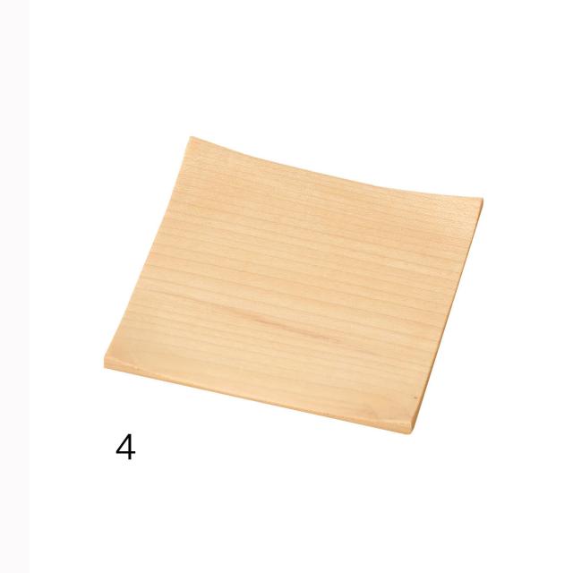 木製ふち反り茶托 ウォールナット マホガニー タモ メープル インテリア 室内備品 日本製 送料無料-3