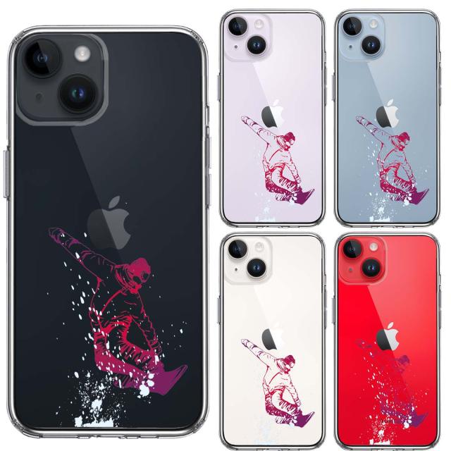 iPhone14Plus ケース クリア スノーボード フリースタイル スマホケース 側面ソフト 背面ハード ハイブリッド  送料無料-1