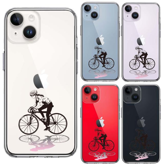 iPhone14Plus ケース クリア スポーツサイクリング 女子1 スマホケース 側面ソフト 背面ハード ハイブリッド 送料無料-1