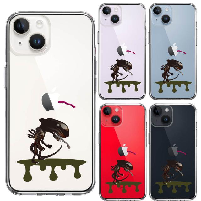 iPhone14Plus ケース クリア 地球外生命体 スマホケース 側面ソフト 背面ハード ハイブリッド 送料無料-1