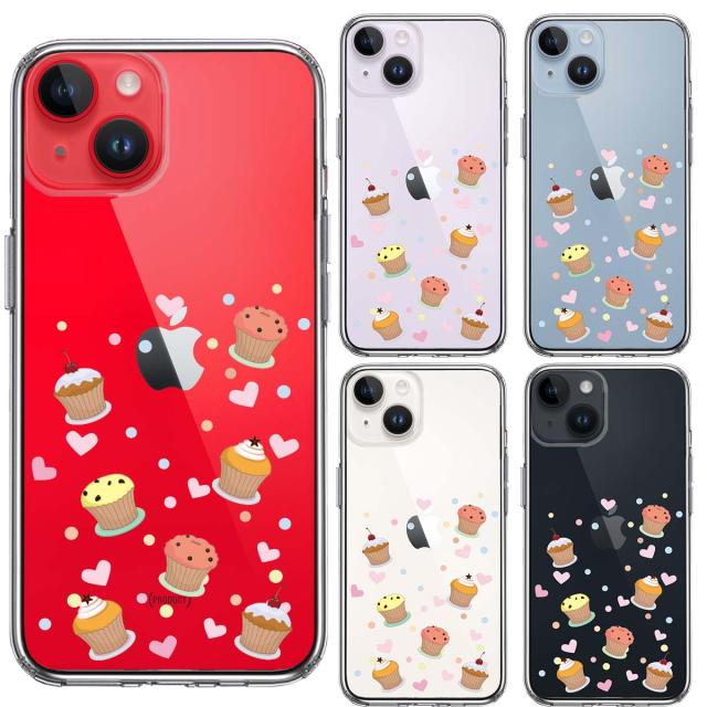 iPhone14Plus ケース クリア カップケーキ 3 スマホケース 側面ソフト 背面ハード ハイブリッド 送料無料-1