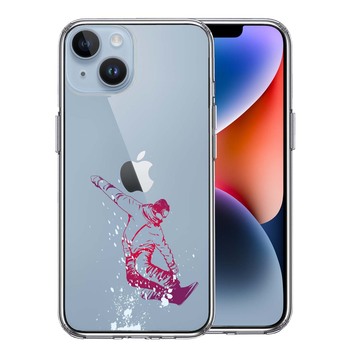 iPhone14 ケース クリア スノーボード フリースタイル スマホケース 側面ソフト 背面ハード ハイブリッド  送料無料-0