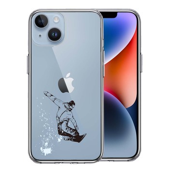 iPhone14 ケース クリア アクロバティックスノーボード スマホケース 側面ソフト 背面ハード ハイブリッド 送料無料-0