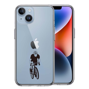 iPhone14 ケース クリア スポーツサイクリング　男子1 スマホケース 側面ソフト 背面ハード ハイブリッド  送料無料-0