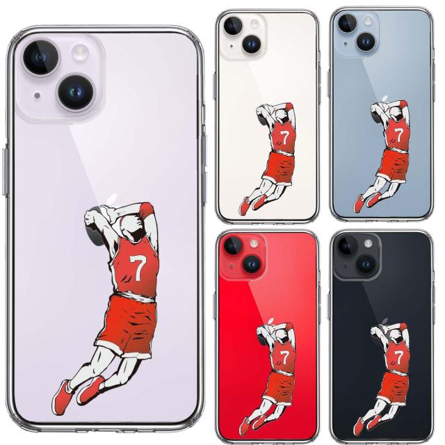 iPhone14 ケース クリア バスケットボール ダンク４ スマホケース 側面ソフト 背面ハード ハイブリッド  送料無料-1