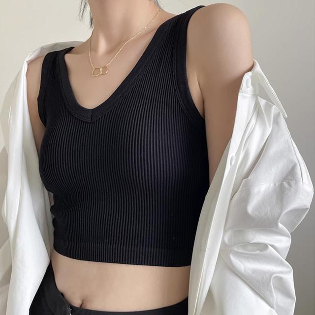 カップ付き タンクトップ ショート丈 SK19473455-3310 送料無料 即日発送-2