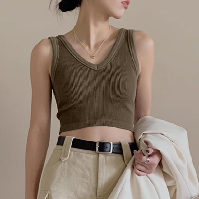 カップ付き タンクトップ ショート丈 SK19473455-3310 送料無料 即日発送-3