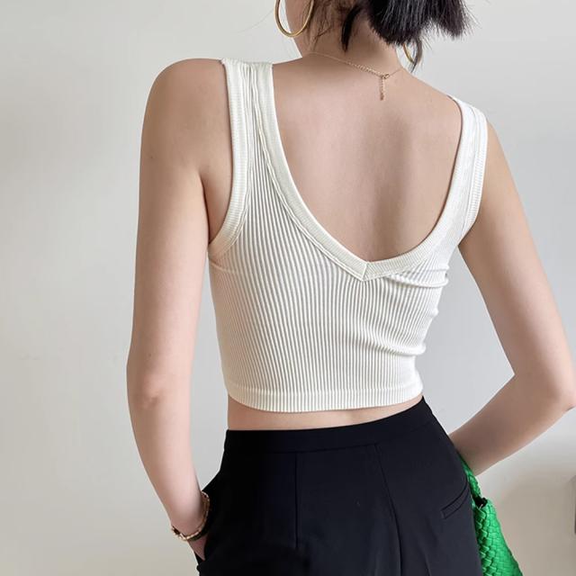 カップ付き タンクトップ ショート丈 SK19473455-3310 送料無料 即日発送-4