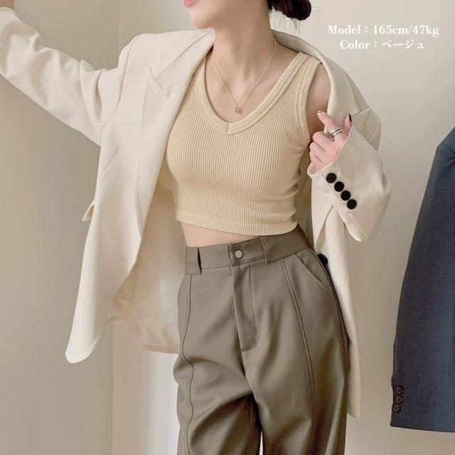 カップ付き タンクトップ ショート丈 SK19473455-3310 送料無料 即日発送-5