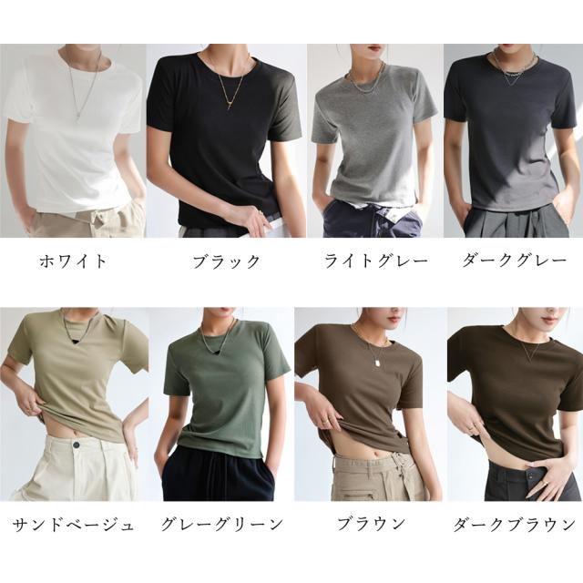 無地Tシャツ 半袖 レディース 8色 送料無料 即日発送-1