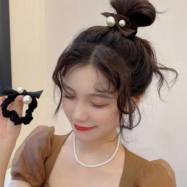 パールシュシュ ヘアゴム 髪飾り 送料無料 即日発送-4