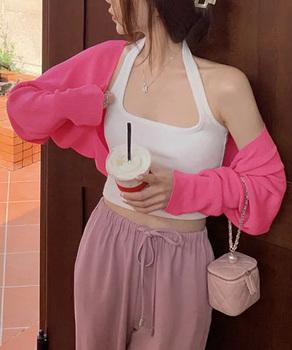 サマーカーディガン長袖ショート丈 ボレロ 送料無料 即日発送-7