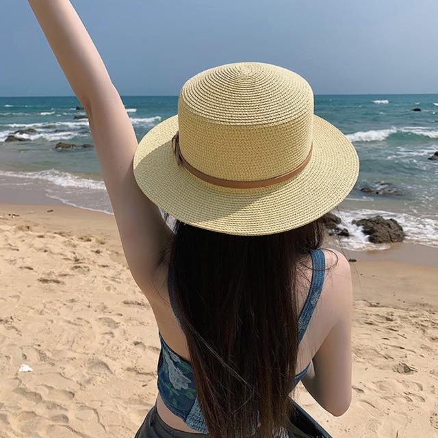 麦わら帽子 ストローハット カンカン帽子 送料無料 即日発送-4