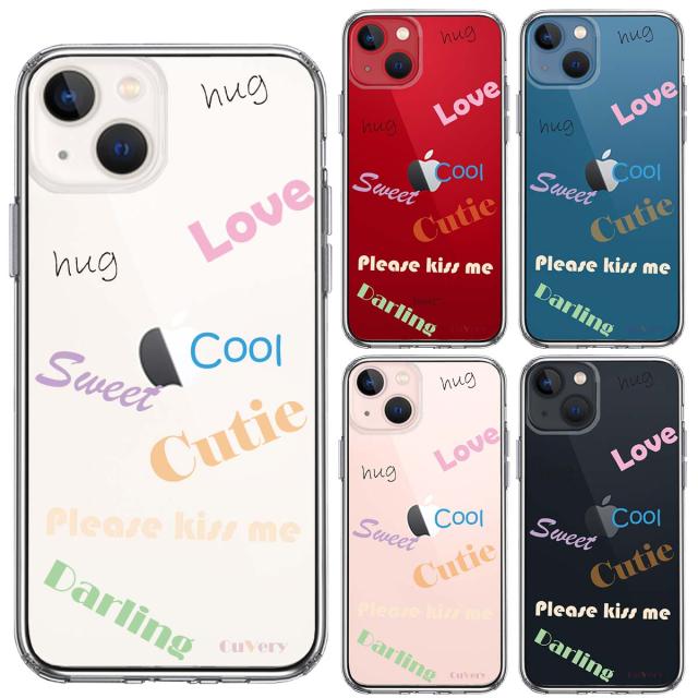 iPhone13 ケース クリア 水彩 ハート ドット dot スマホケース 側面ソフト 背面ハード ハイブリッド 送料無料-1