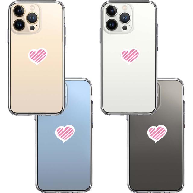 iPhone13Pro ケース クリア ハート マーク スマホケース 側面ソフト 背面ハード ハイブリッド 送料無料-1