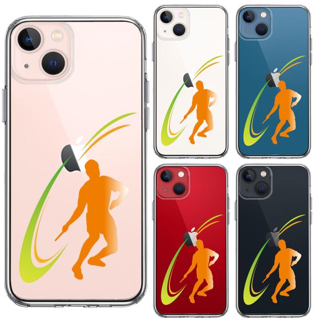 iPhone13mini ケース クリア 卓球 ドライブマン スマホケース 側面ソフト 背面ハード ハイブリッド  送料無料-1