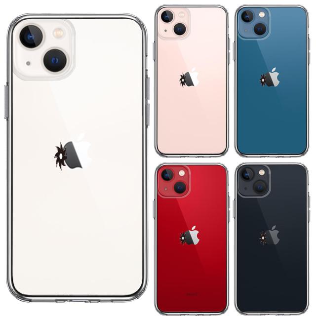 iPhone13mini ケース クリア 手裏剣 八方手裏剣 スマホケース 側面ソフト 背面ハード ハイブリッド 送料無料-1