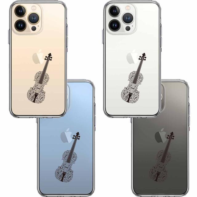 iPhone13Pro ケース クリア ヴァイオリン スマホケース 側面ソフト 背面ハード ハイブリッド 送料無料-1
